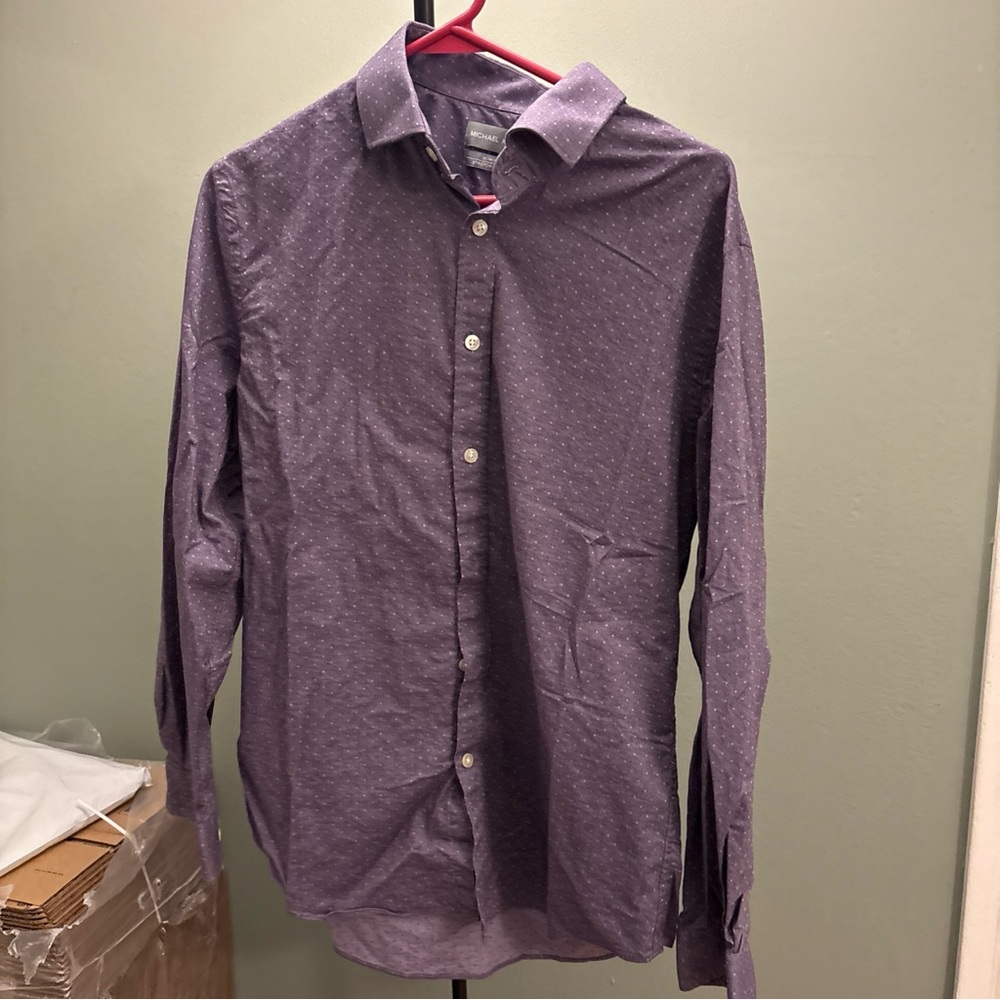 Michael Kors Casual Purple Button Down Shirt